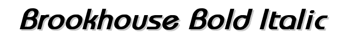 Brookhouse Bold Italic font